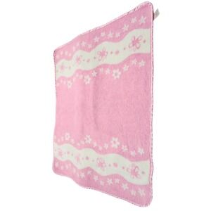 Child of Mine Pink White Stripe Wave Flower Butterfly Baby Blanket Plush Satin